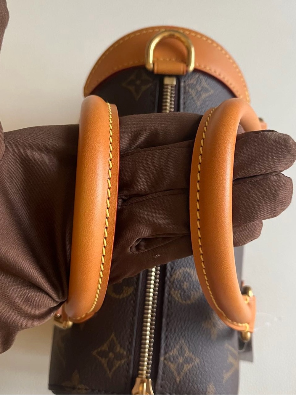 Louis Vuitton Rickshaw Brown Monogram Wallet Bag Purse - Tan Trim - Picture 6 of 10